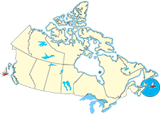 Figure 10a. Map of Canada. Click for large map.
