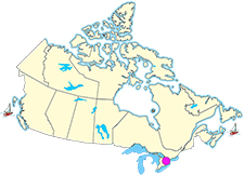 Figure 2a. Map of Canada, highlighting Toronto. Click to see large map.